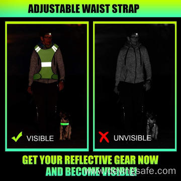 LED Reflective Running Vest Durable Safety Adjustable